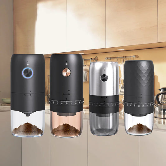 New portable USB electric coffee bean grinder with 40 levels, external adjustable 1800mAh rechargeable home mini coffee machine